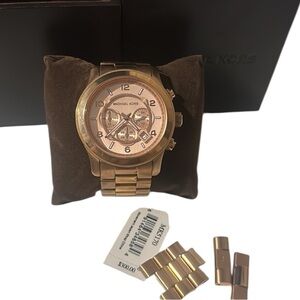 Michael Kors watch Gold Chronograph chunky Watch classic statement piece
